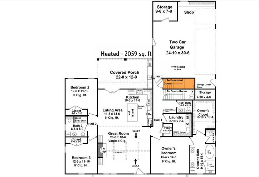 New 3-bedroom American house plan