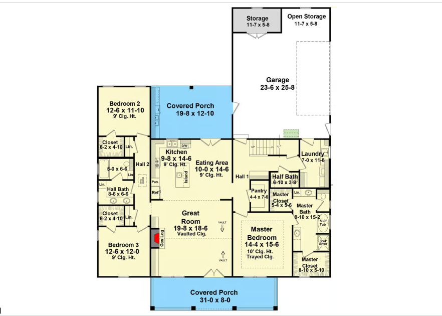 Modern country house plan