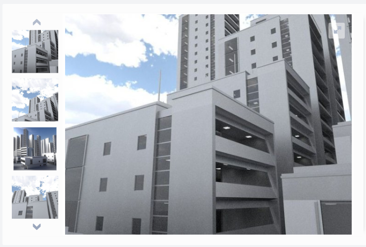 Residential building complex 3D model