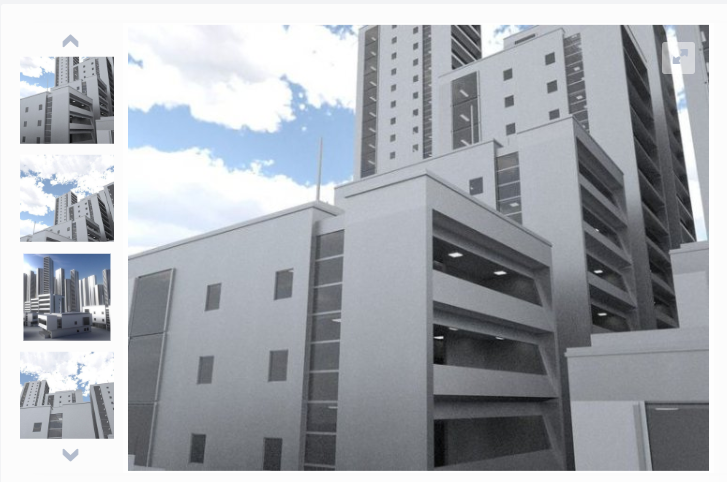 Residential building complex 3D model