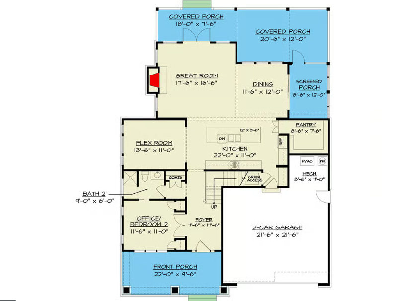 Modern country house plan