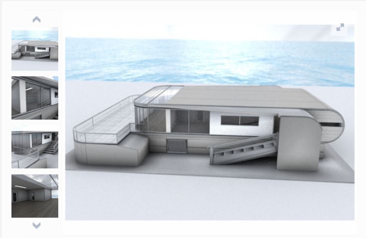 3D model of a futuristic apartment building