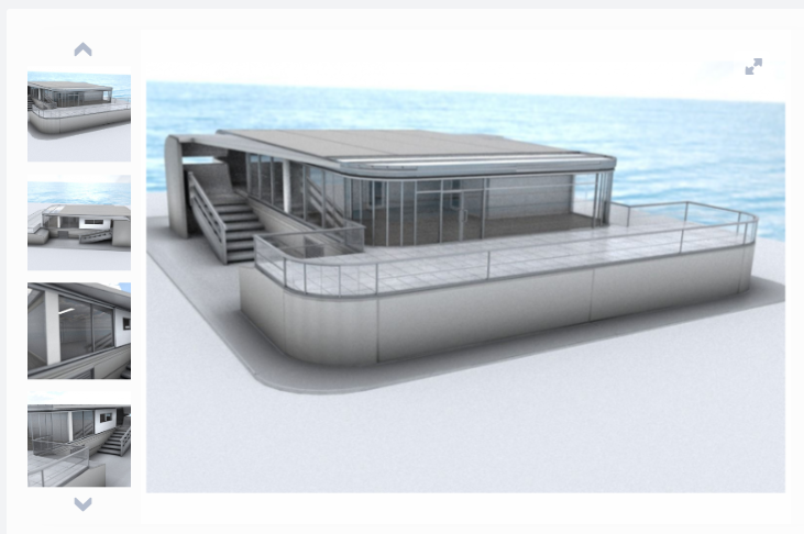 3D model of a futuristic apartment building